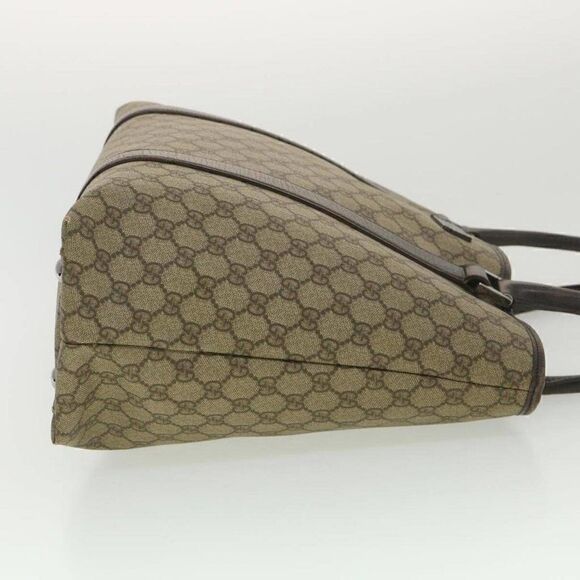 GUCCI GG Canvas Shoulder Bag PVC Leather Beige - Picture 5 of 15